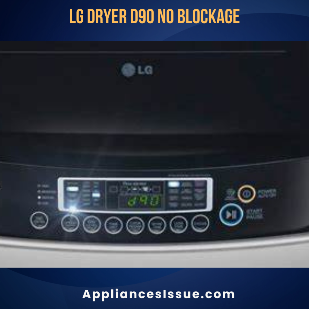 LG Dryer d90 No Blockage